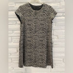 J. McLaughlin 100% Silk Zebra Print Brown | Cream - Small
